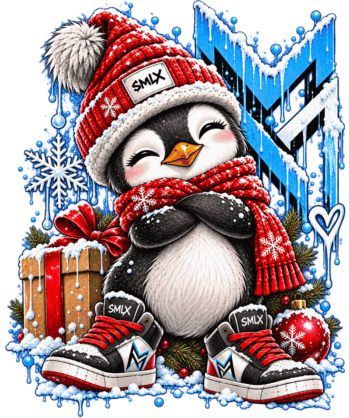Frosty Penguin Hoodie l SMALEMEX