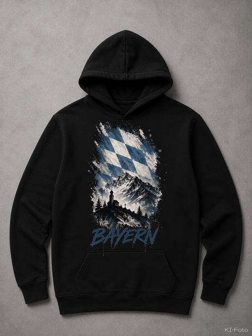 Schwarzer Bayern Hoodie von SMALEMEX mit modernem Streetwear Design