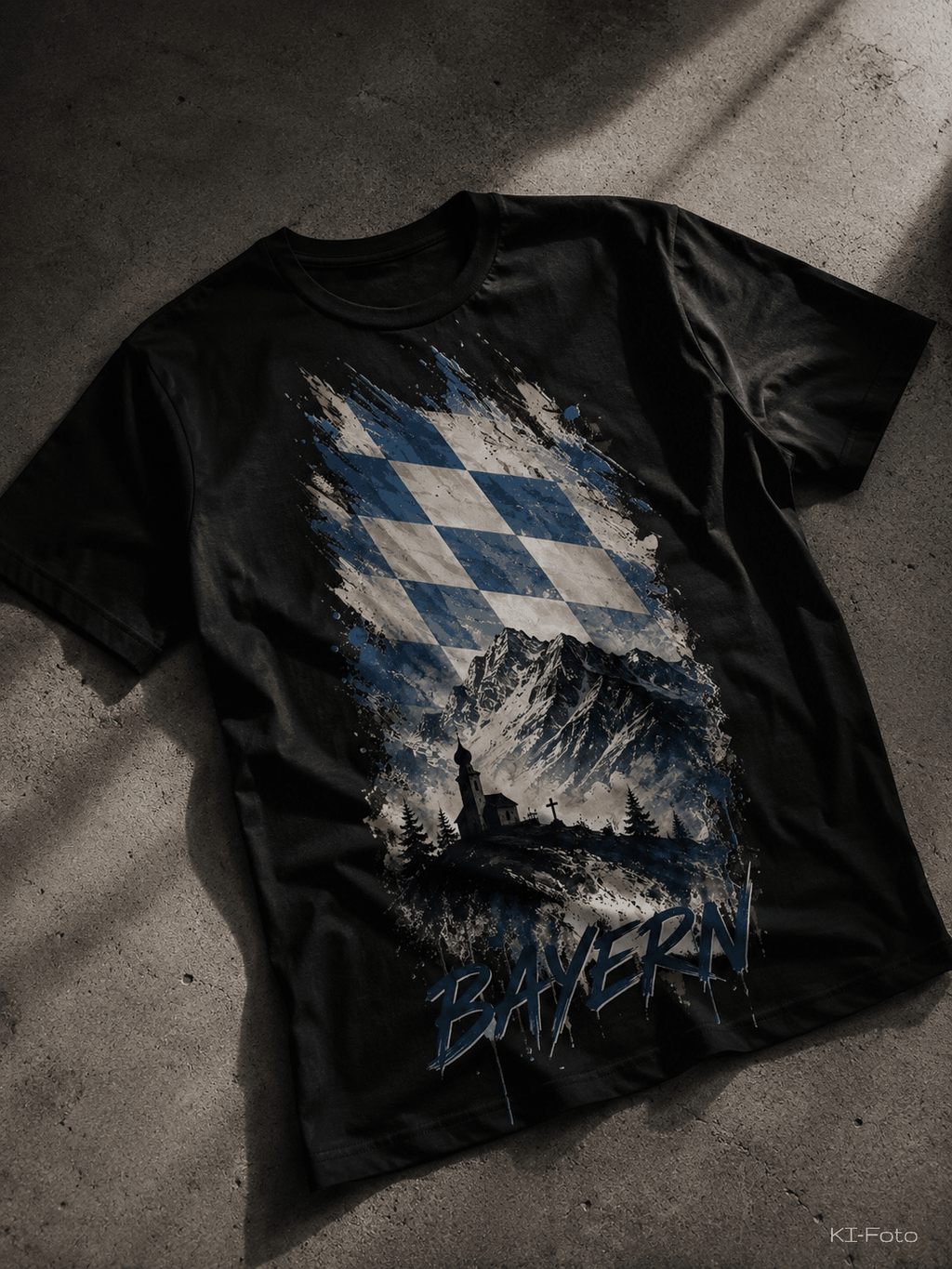 Schwarzes Bayern T-Shirt von SMALEMEX mit Bayern Design