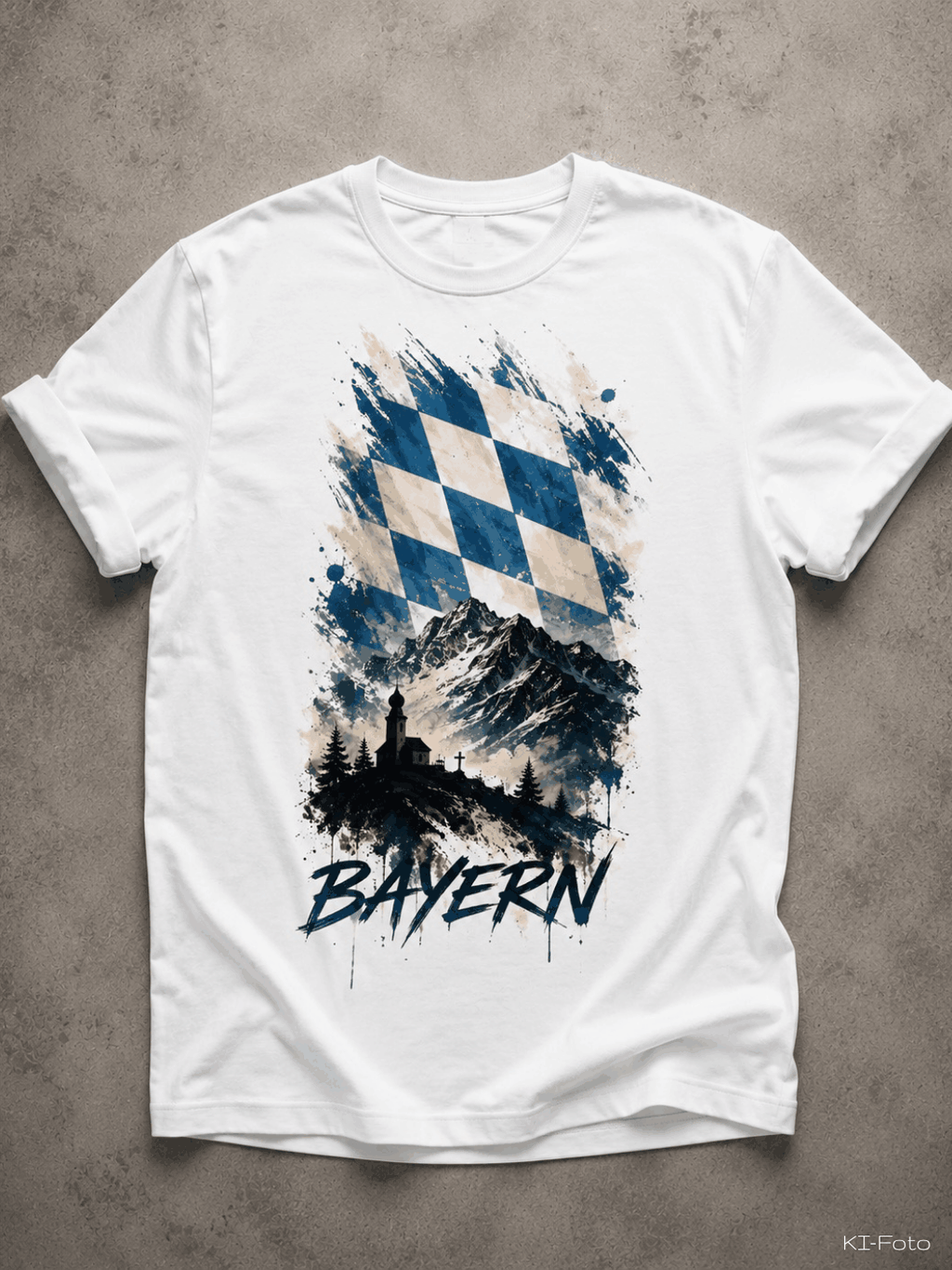 Weißes Bayern T-Shirt von SMALEMEX mit Bayern Design