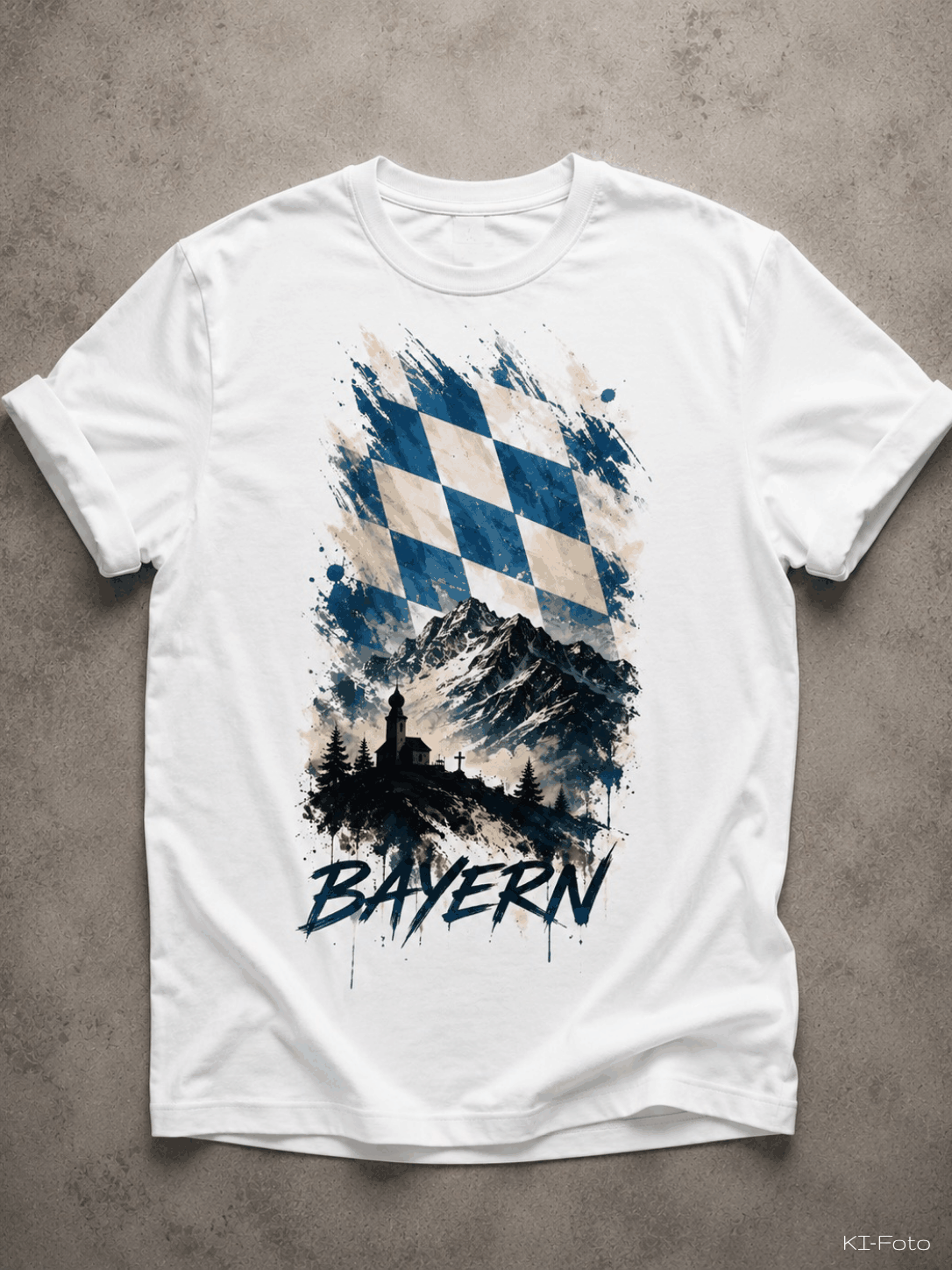 Weißes Bayern T-Shirt von SMALEMEX mit Bayern Design