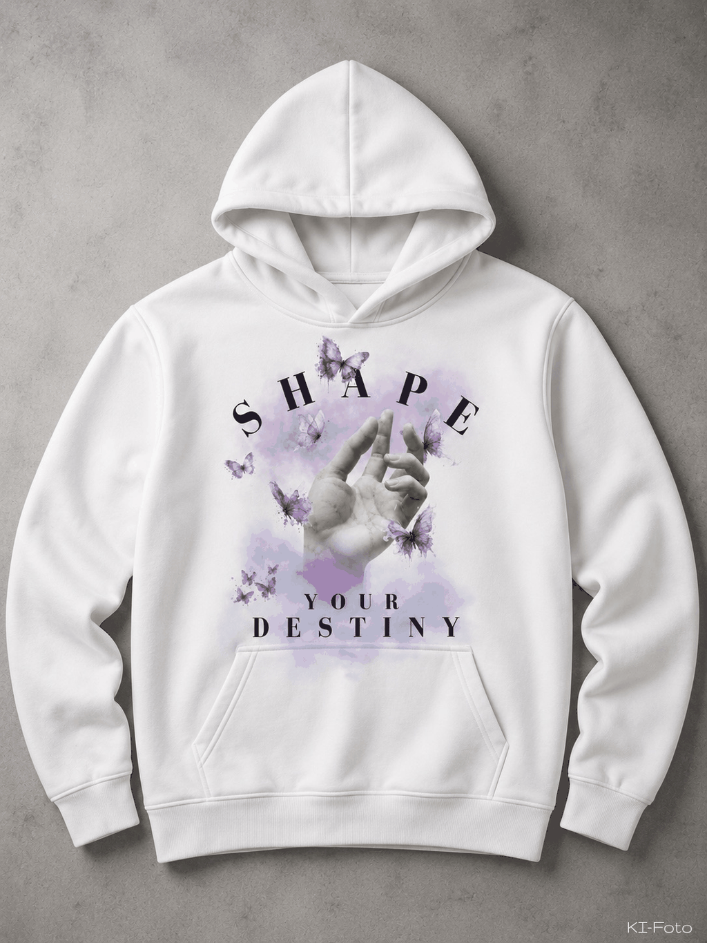 Weißer Destiny Hoodie von SMALEMEX mit Streetwear-Design