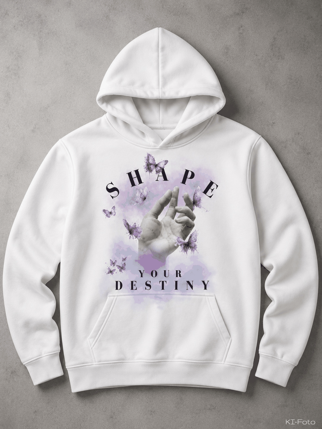 Weißer Destiny Hoodie von SMALEMEX mit Streetwear-Design