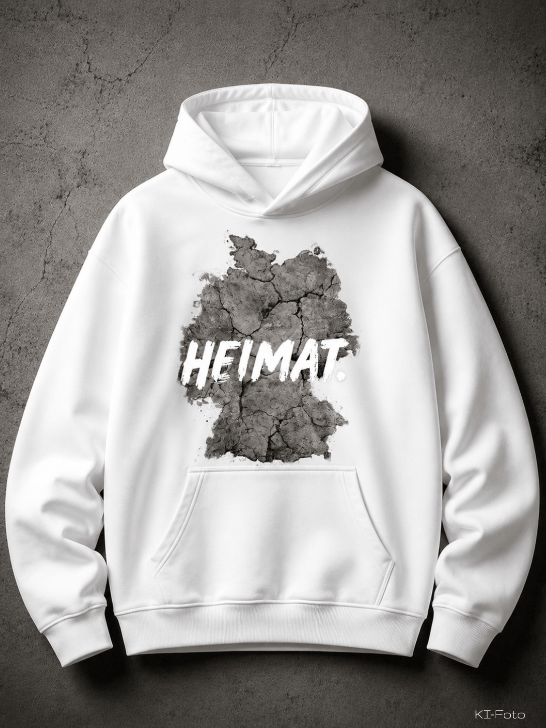 Weißer Heimat Hoodie von SMALEMEX mit Streetwear Design