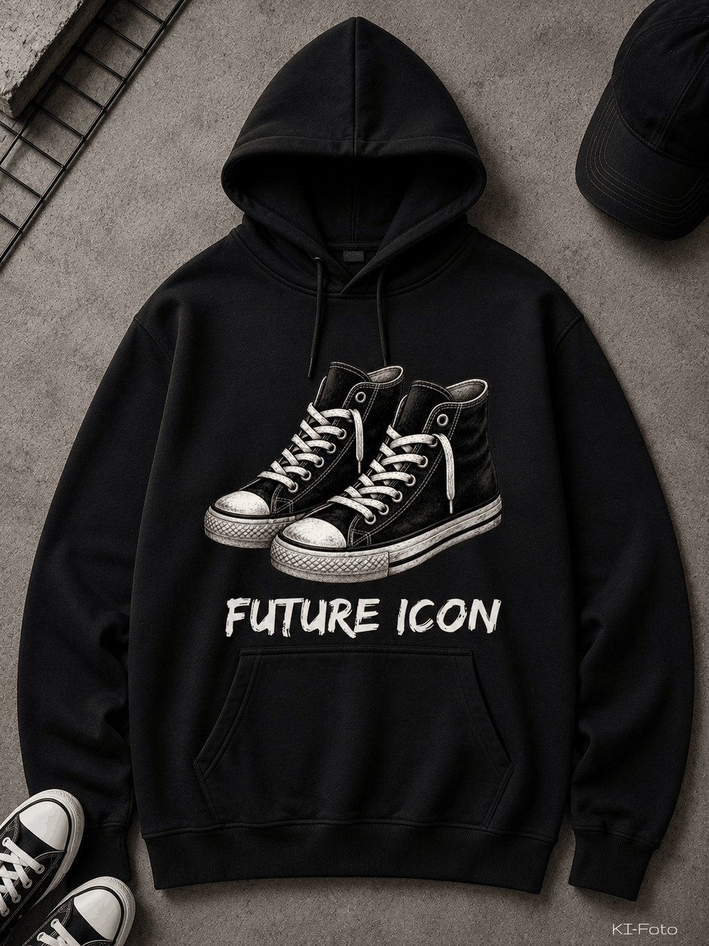 Icon Kinder Hoodie schwarz von SMALEMEX