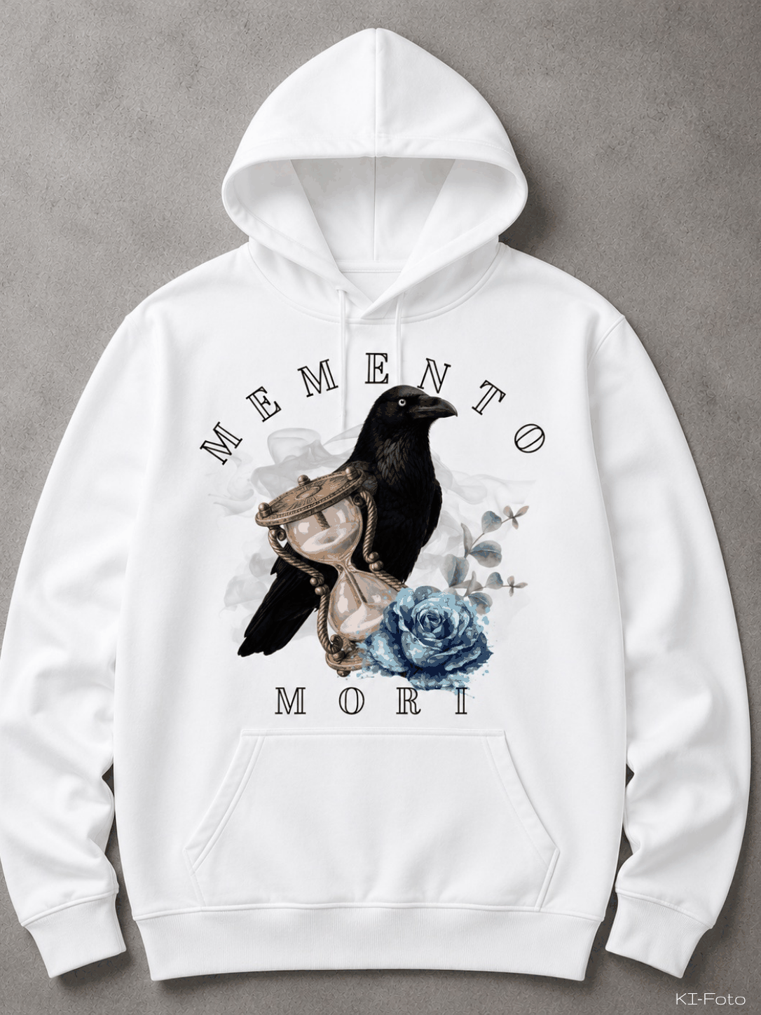Memento Mori Hoodie weiß von SMALEMEX