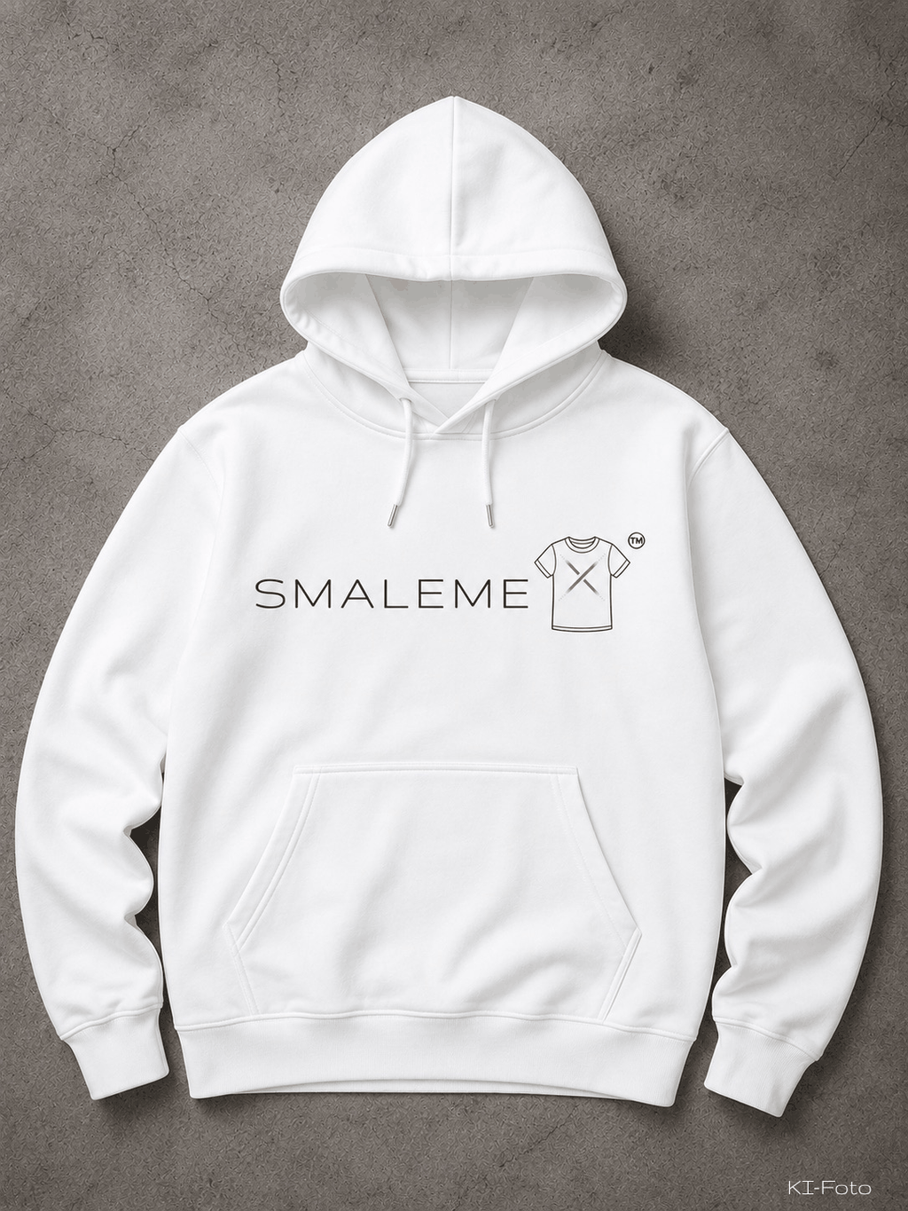 SMALEMEX Hoodie weiß mit Logo