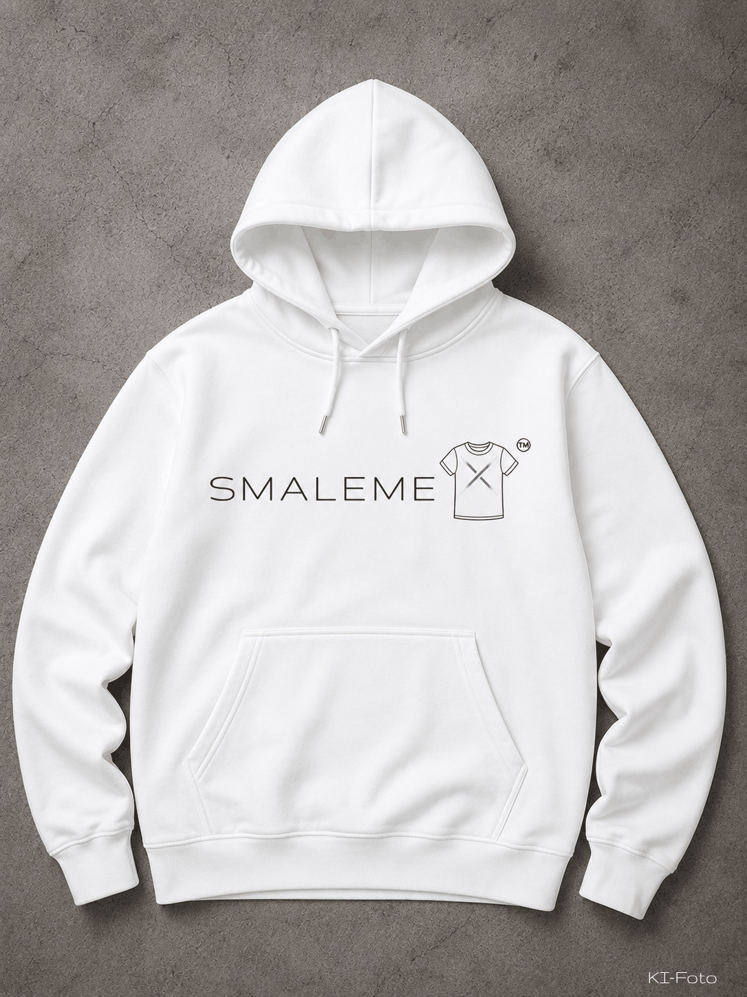 SMALEMEX Hoodie weiß mit Logo